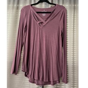 American Eagle Soft&Sexy Crisscrossed Long Sleeve